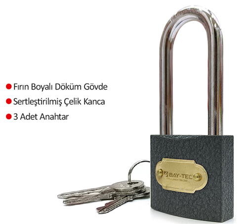 BAY-TEC ASMA KİLİT GRİ 20 MM
